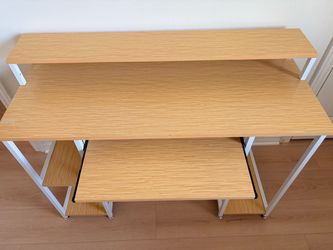 Computer Desk with Shelf and Keyboard Tray