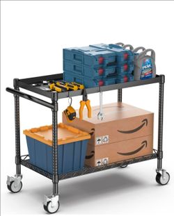 Black Utility Cart with wheels
