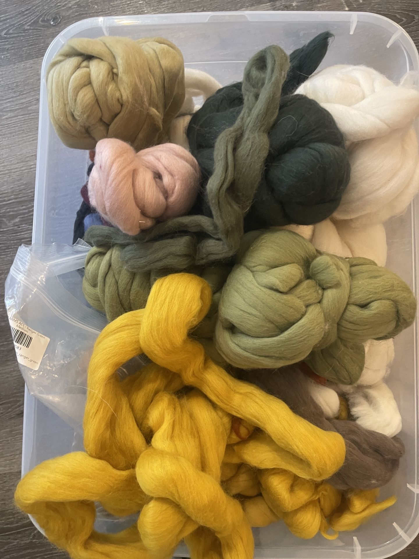 Lot Of Merino Wool Roving
