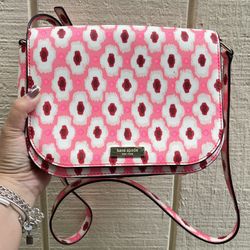 Vintage Kate spade New York crossbody bag pink and white color 
