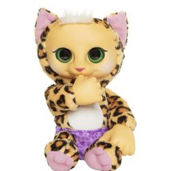 Animal Babies Baby Doll Plush Leopard Birth Certificate Diaper And More