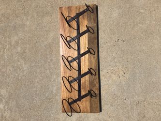 Wood wine bottle rack
