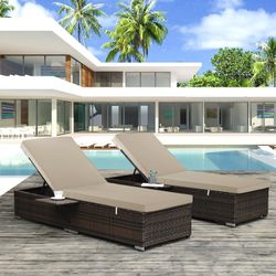 2 Chaise Lounge Cushion 72*21*3 Inch