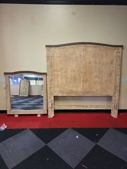 Headboard and mirror