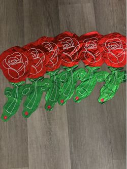 6 roses balloons