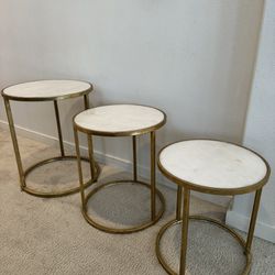 Marble top nesting Tables