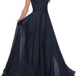 Navy Mother Of The Bride Dress