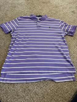 {POLO RALPH LAUREN} Purple Stripe Polo