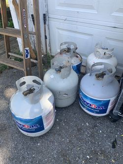 Propane Tanks, Full, and Empty 