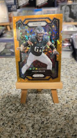 2023 Panini Prizm Jason Kelce Orange Disco Prizm #245 - Philadelphia Eagles