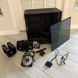 NZXT H5 case, 10 FANS, WiFi Wireless Adapter, Radiator, NZXT RGB Controller