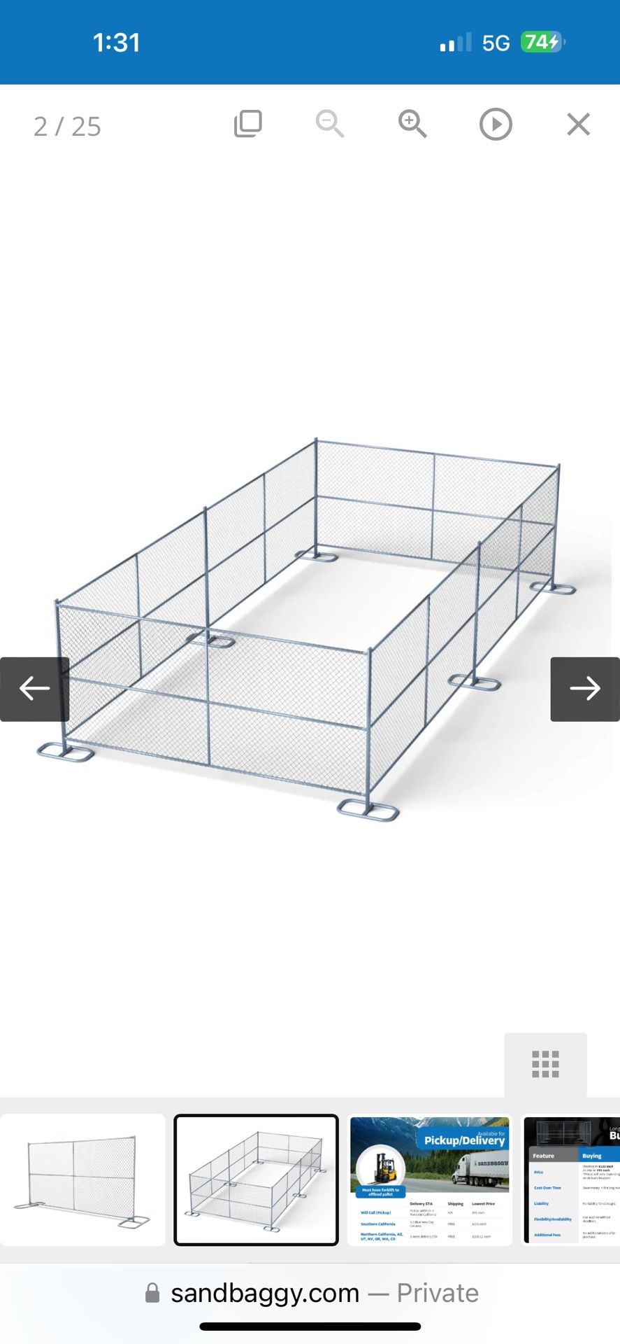 New Temporary Fence 6by10 $100 Ea