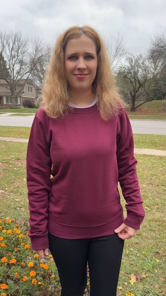 Cocoburry Sweatshirt Top Size M New with Tags Burgundy Maroon Fleece Longsleeve