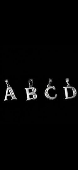 ✨ Platinum-Plated Alphabet Pendants