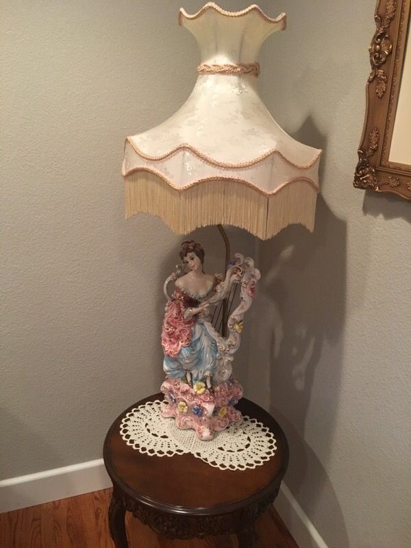 Antique lamps Azzolin brothers made in Italy 45" tall