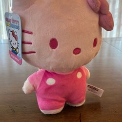 New Sanrio Hello Kitty 9-Inch Pink-on-Pink Polka Dot Plush