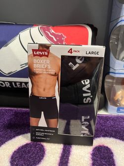 Brand New 4PK Men’s Black Large Boxer Briefs