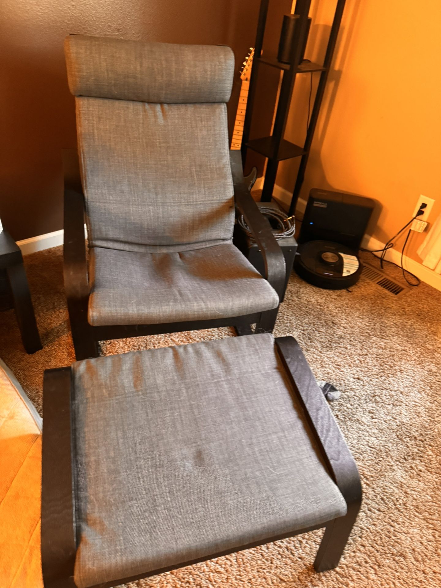 IKEA Armchair With Footrest