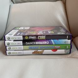Xbox 360 Kinect Games Dance central 2 Zumba core  fitness Kinect sports season 2 Kinect adventures
