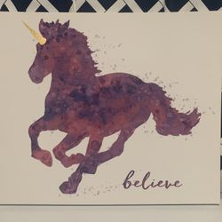 Believe Unicorn Large Canvas Print