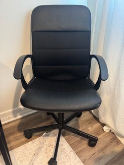 Black Office Chair with Armrests