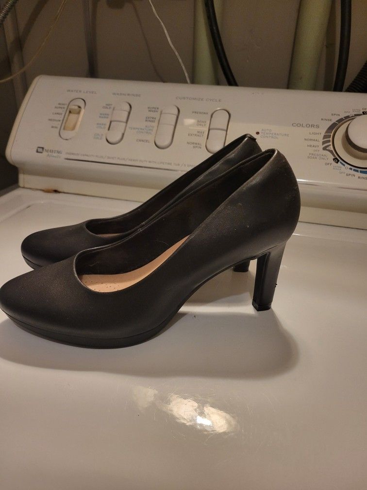 Clark's Black Heels 