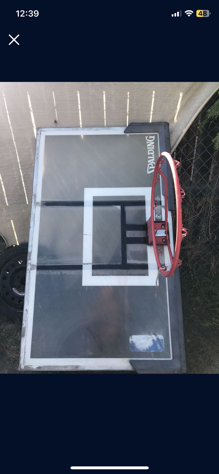 basketball backboard and rim spaulding 