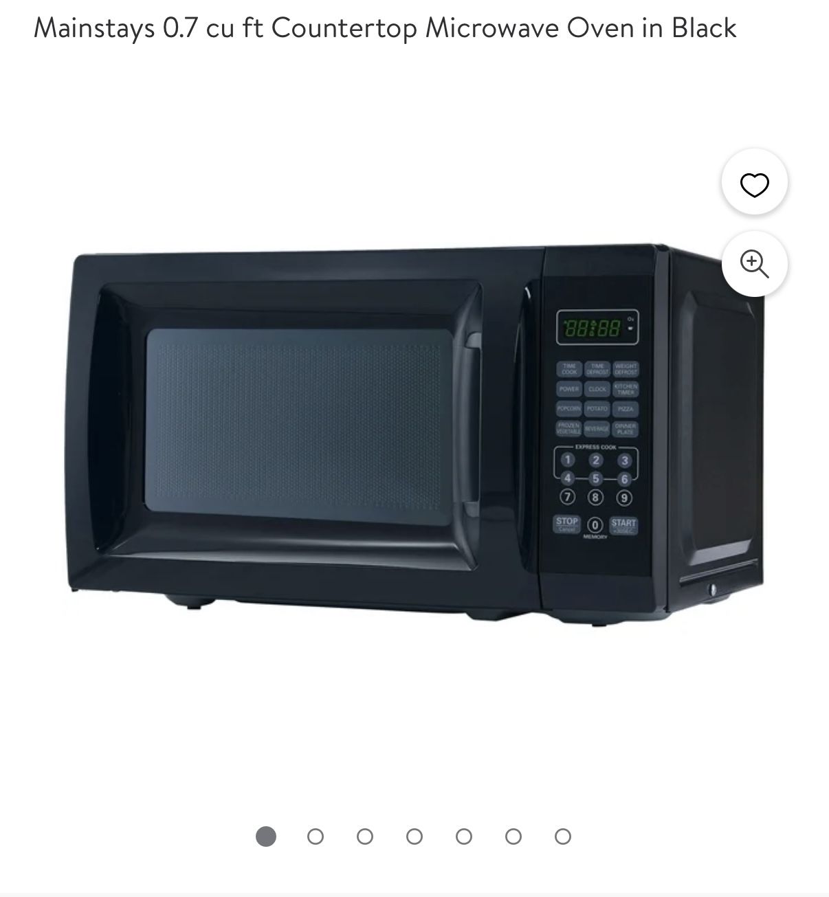 Mainstays 0.7 cu ft Countertop Microwave 