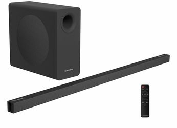 2.1 Channel Soundbar with Wireless Subwoofer, DTS:X and Dolby Atmos, 120W RMS & 240W Max Output, for Smart TV, Home Theater Audio, HDMI/eArc, Bluetoot