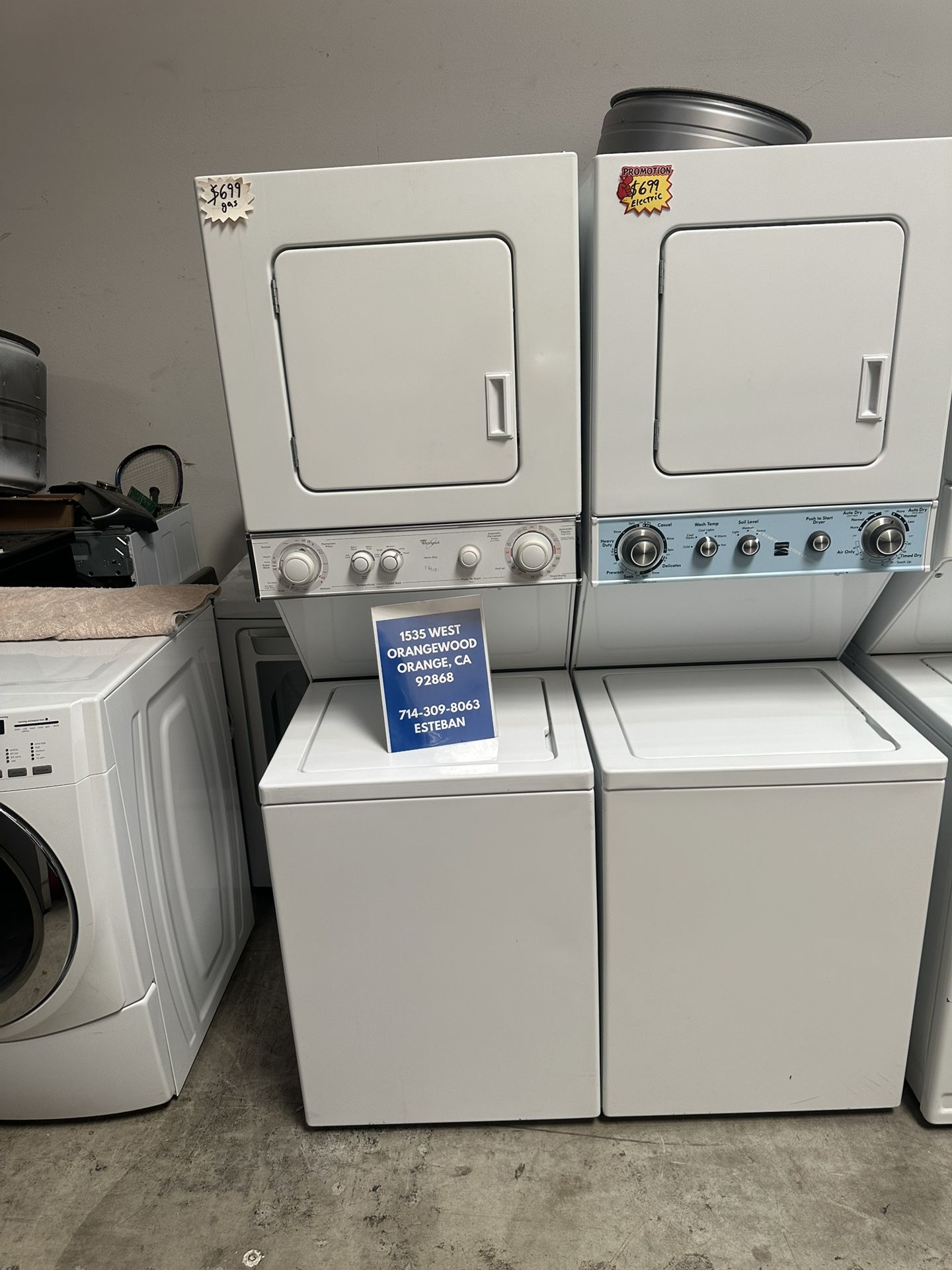 24 Inches Wide Whirlpool Stackable Gas