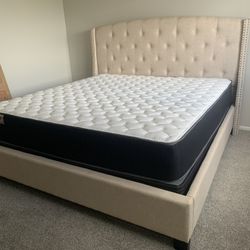 New In Box King Bed Frame With Mattress (Read Description Below)