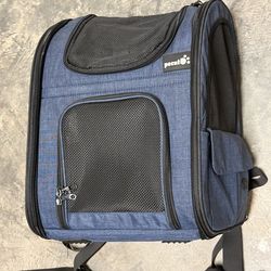 Pecute Expandable Pet Carrier Backpack, Blue