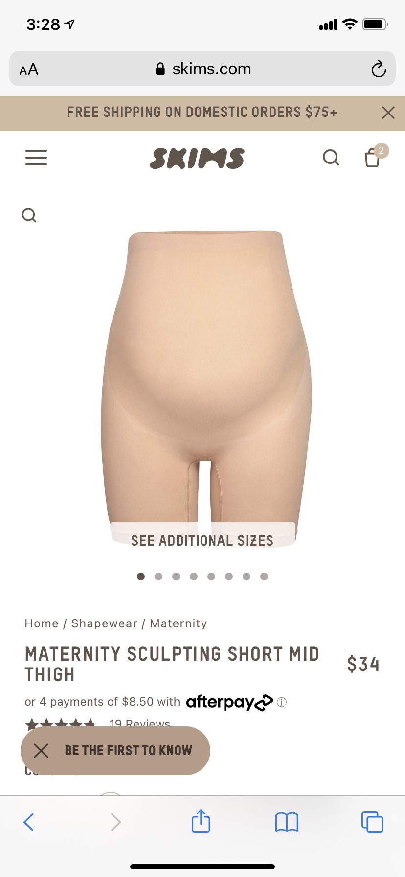 Skims Maternity Sculpting Short for Sale in Urique, Chih. - OfferUp
