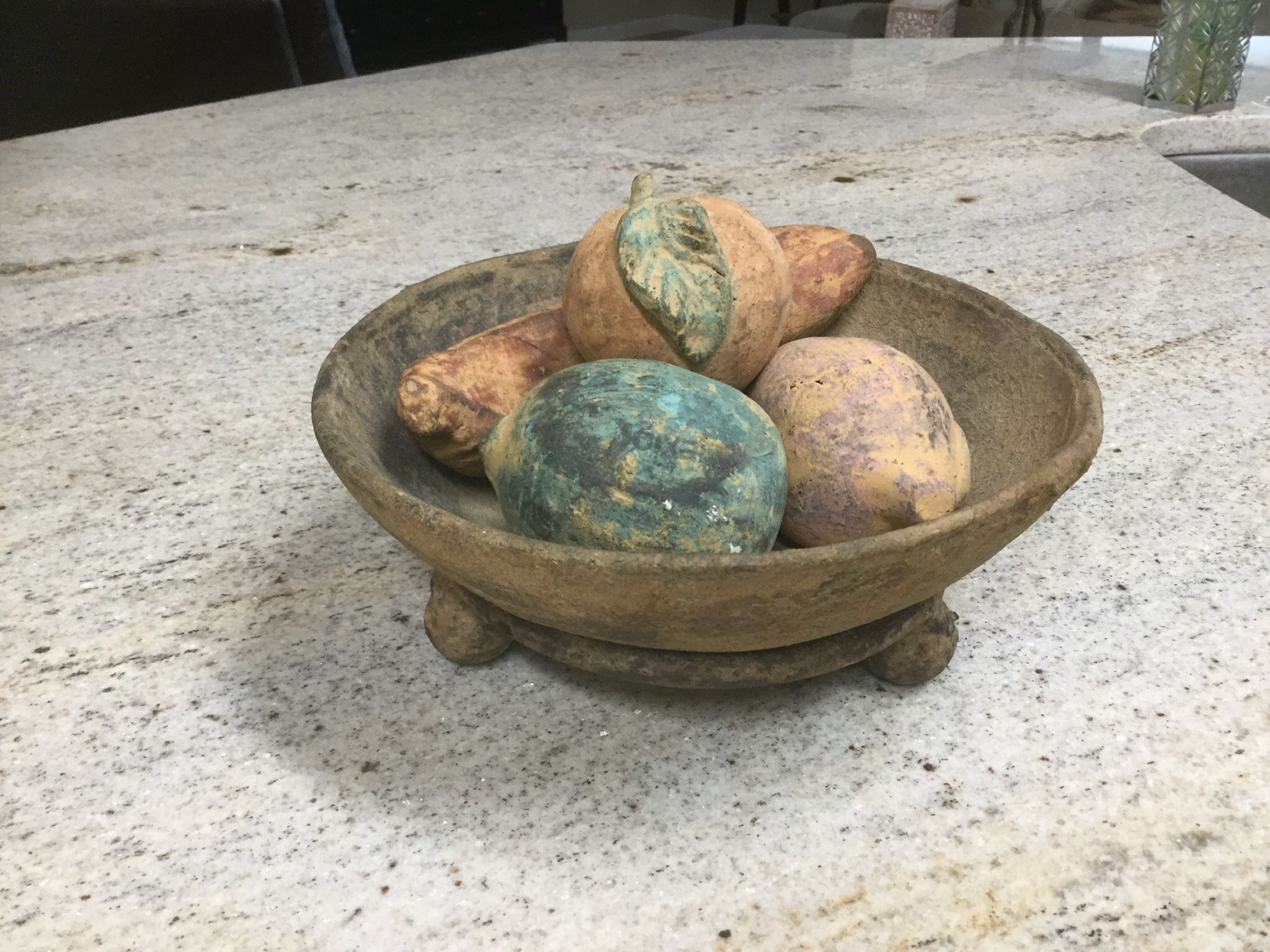 Mexican terra-cotta fruit bowl
