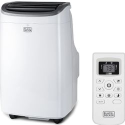 BLACK+DECKER 8,000 BTU Portable Air Conditioner up to 350 Sq. with Remote Control, White