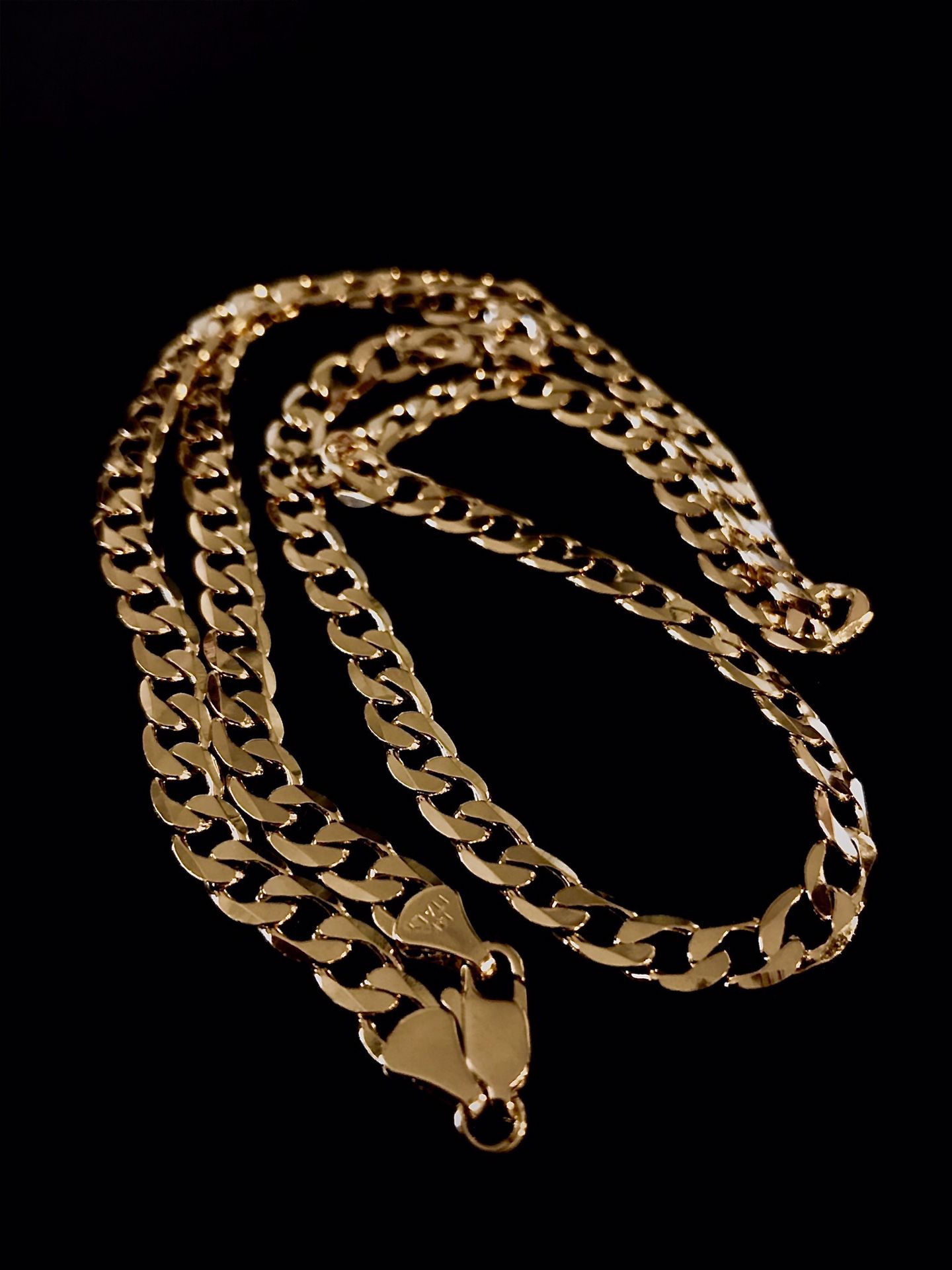 Gold plated chain / cuban 5mm 24 inch