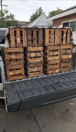 Wood crates cajas de madera rustic Western party decor event decorations