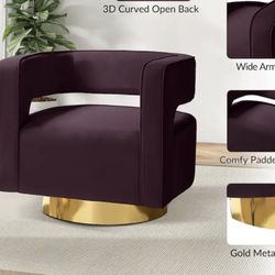 Purple Swivel Chair Like New 