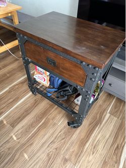 Whalen Industrial Rolling Kitchen Cart from Costco – Wood & Metal