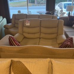 Reclining couch and reclining loveseat for $1400 brand new hurry for best selection ready to go today