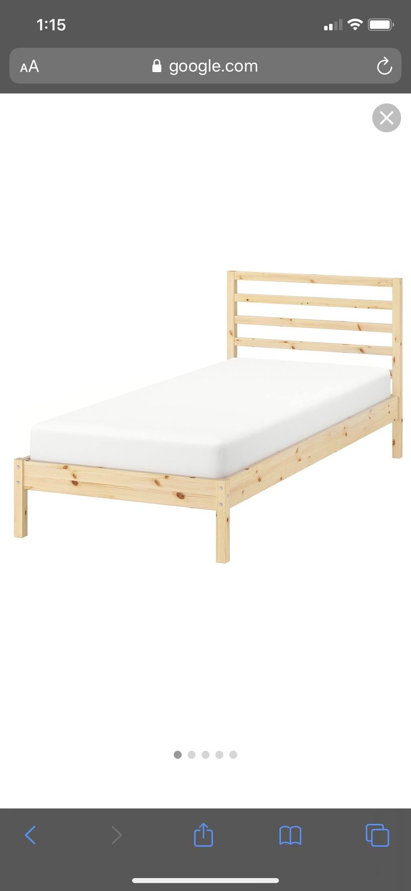 Twin Mattress, Frame and Bedding ($20 Delivery)