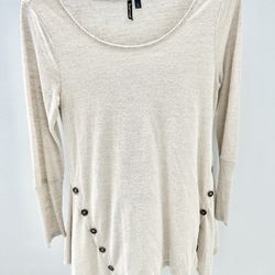 Heart Soul Gray Pullover Long Sleeve Shirt Women’s Size Large