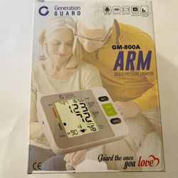 Generation Guard Arm Blood Pressure Monitor GM-800A Large Display 