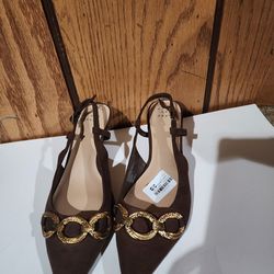 Oversized Chain Sling Back Heels