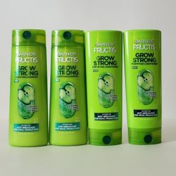 4 Garnier Fructis Shampoo And Conditioner Grow Strong 