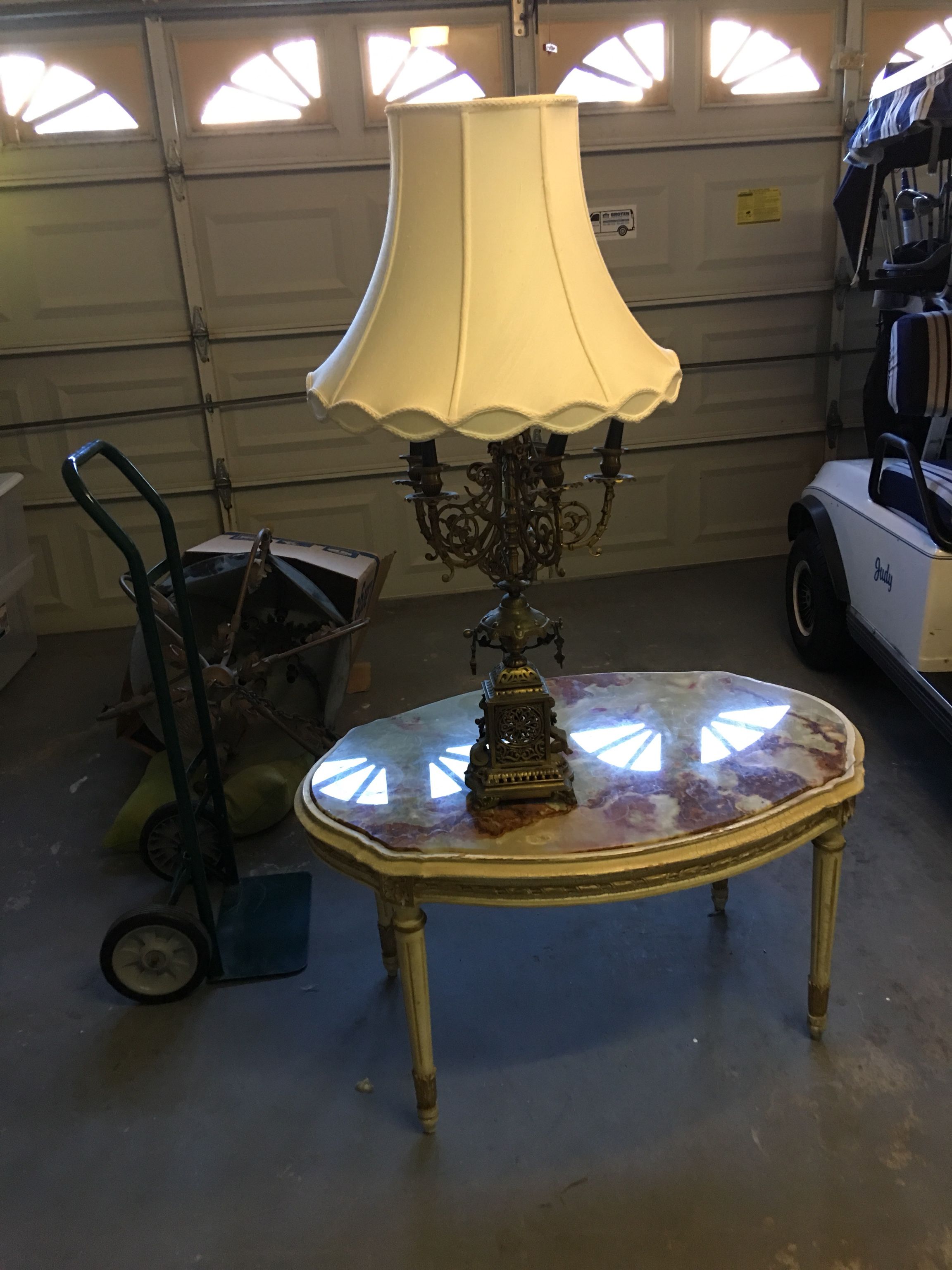 2 Antique Candelabra Lamps