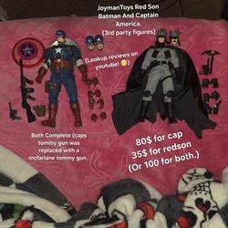 Joymantoys captain america and red son batman