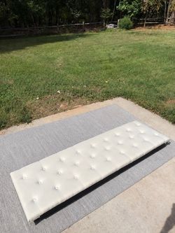 Beautiful Off White Upholstered Bed