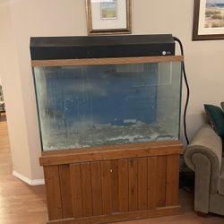 150 Gallon Fish Tank, Light, Stand, and Pump