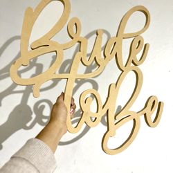 Bride To Be Wood Cutout 
